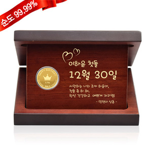 순금 코인 상패 3.75g 24K [첫돌 중형] 기념 선물