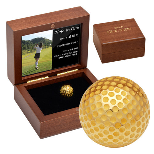 순금 골프공 미니우드케이스 11.25g 24K 이븐파 싱글 기념선물